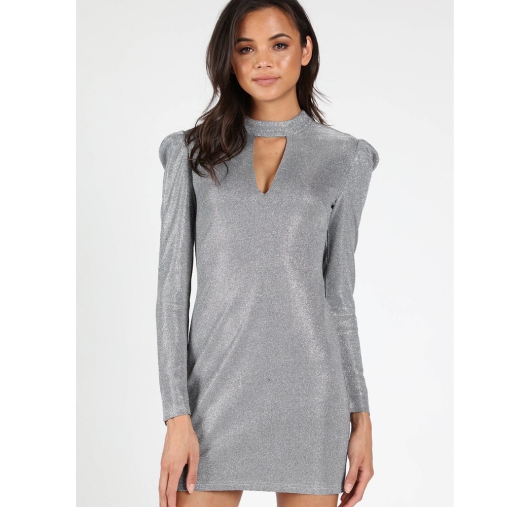 Silver keyhole Dress - Picture 1 of 6